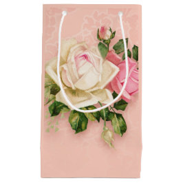 Bolsa De Regalo Pequeña Bouquet rosa rosa blanco