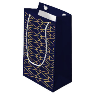 Bolsa De Regalo Pequeña Bowties azules y dorados