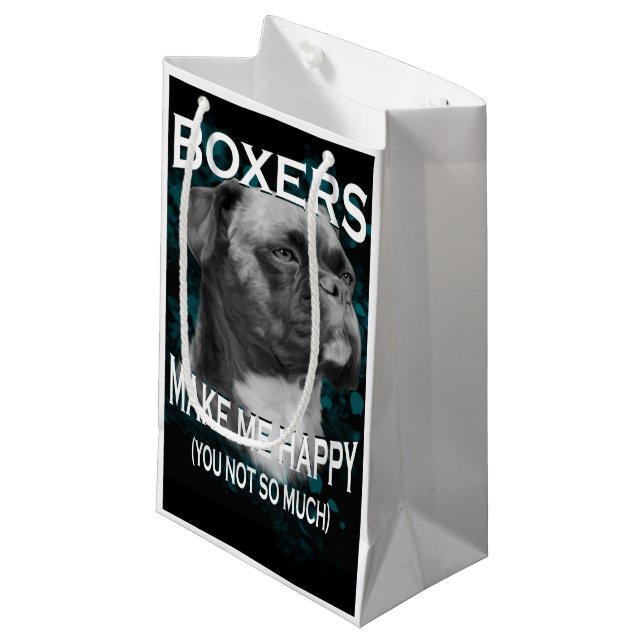 Bolsa De Regalo Pequeña Boxer Dog Animal Aovers Art Textos (Angulo Anverso)