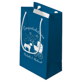 Bolsa De Regalo Pequeña Boxer Dog Baby Shower Puppy Blue Boy