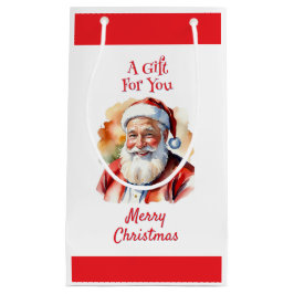 Bolsa De Regalo Pequeña Brillante Papá Noel Feliz Navidad Padre Navidad
