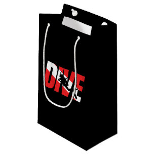 Bolsa De Regalo Pequeña Bucear, bucear buceando con bandera