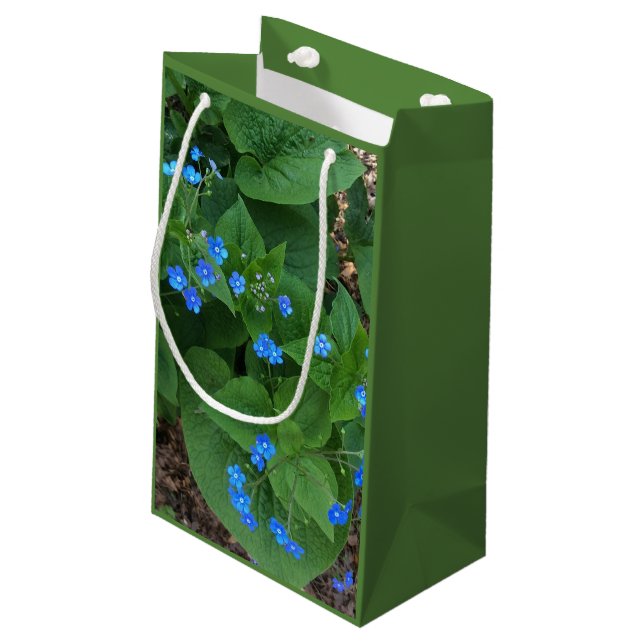 Bolsa De Regalo Pequeña Bugloss siberiano - Azul y verde - (Angulo reverso)