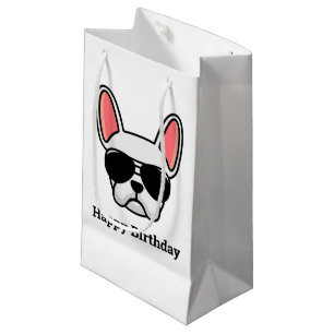 Bolsa De Regalo Pequeña Bulldog francés blanco lindo cara pequeña bolsa