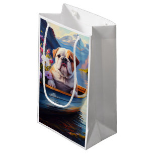 Bolsa De Regalo Pequeña Bulldog inglés sobre un remo: Una aventura escénic