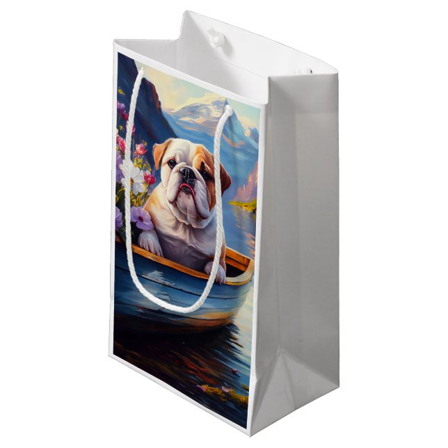 Bolsa De Regalo Pequeña Bulldog inglés sobre un remo: Una aventura escénic (Angulo Anverso)