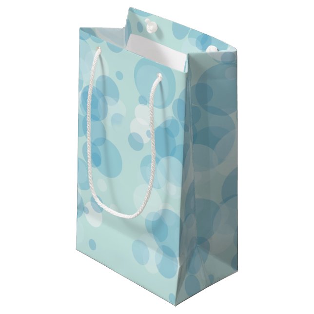 Bolsa De Regalo Pequeña Burbujas azules (Angulo Anverso)