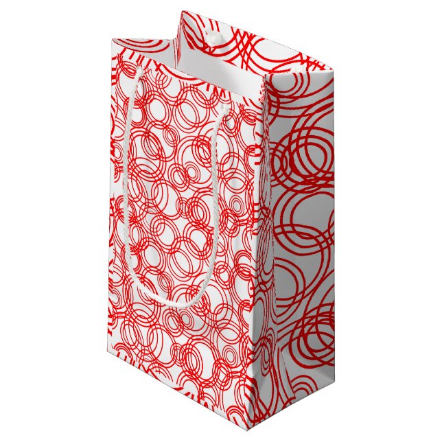 Bolsa De Regalo Pequeña Burbujas rojas (Angulo Anverso)