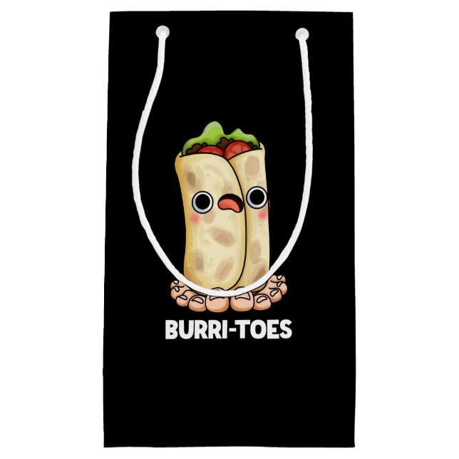 Bolsa De Regalo Pequeña Burritoes Funny Burrito Pun Dark BG (Anverso)