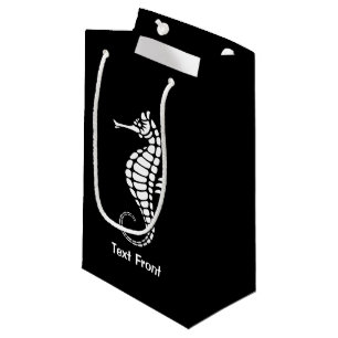 Bolsa De Regalo Pequeña Caballito de mar blanco