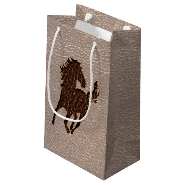 Bolsa De Regalo Pequeña Caballo de la Cuero-Mirada suave (Angulo reverso)