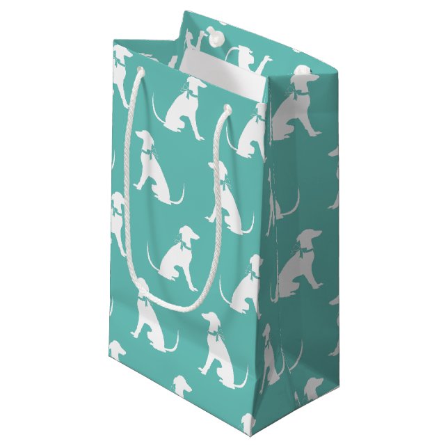 Bolsa De Regalo Pequeña Cachorro de perro de Greyhound (Angulo Anverso)