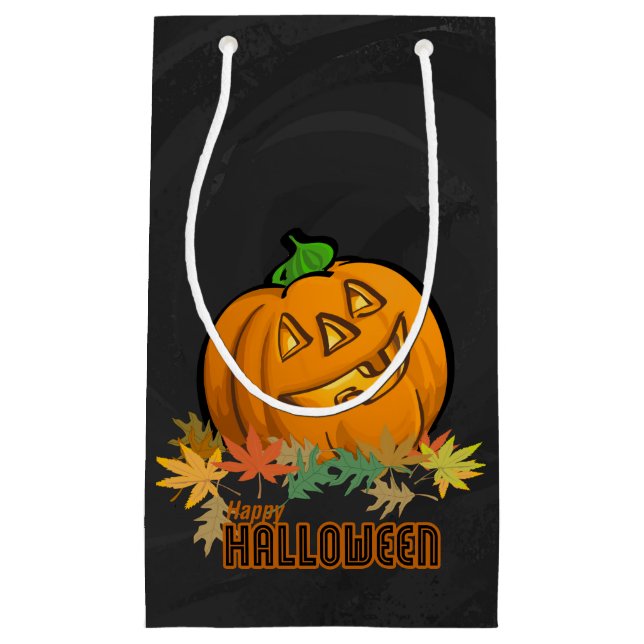 Bolsa De Regalo Pequeña Calabaza de animales fantasmales (Anverso)