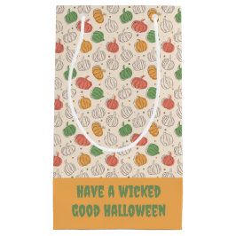 Bolsa De Regalo Pequeña Calabaza Halloween naranja amarillo verde