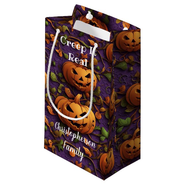 Bolsa De Regalo Pequeña Calabaza real (Angulo Anverso)