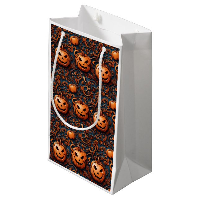 Bolsa De Regalo Pequeña Calabaza temática de Halloween sensorial (Angulo Anverso)