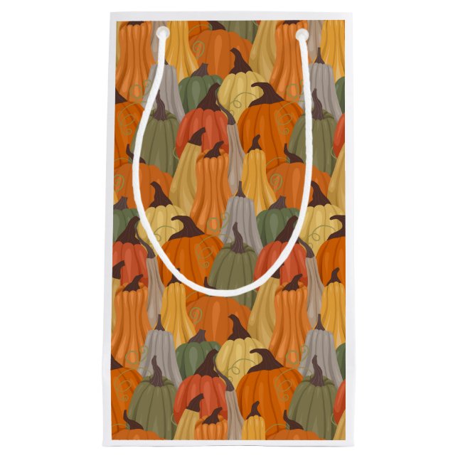 Bolsa De Regalo Pequeña Calabazas acogedoras (Anverso)