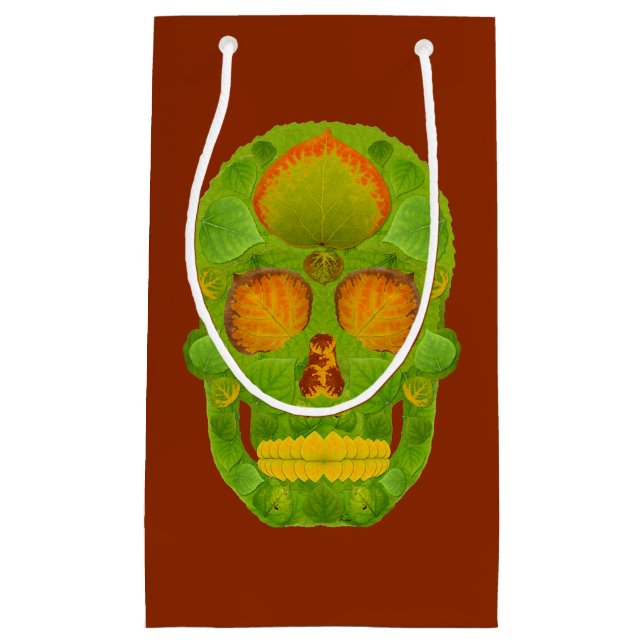 Bolsa De Regalo Pequeña Calavera de hoja de álamo 10 (Anverso)