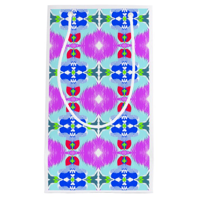 Bolsa De Regalo Pequeña Calidoscopio Flor de Azure (Anverso)