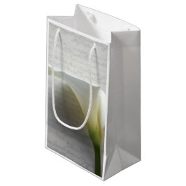 Bolsa De Regalo Pequeña Calla lily en un guión antiguo