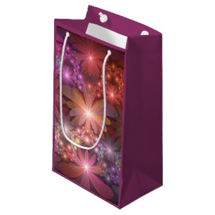 Bolsa De Regalo Pequeña Cama De Flores Coloridas Brillantes Resumen Arte F