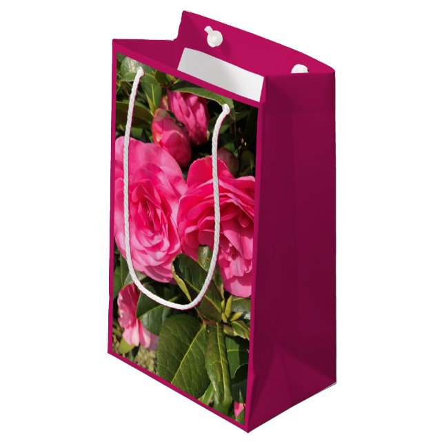 Bolsa De Regalo Pequeña Camellia rosa (Angulo Anverso)
