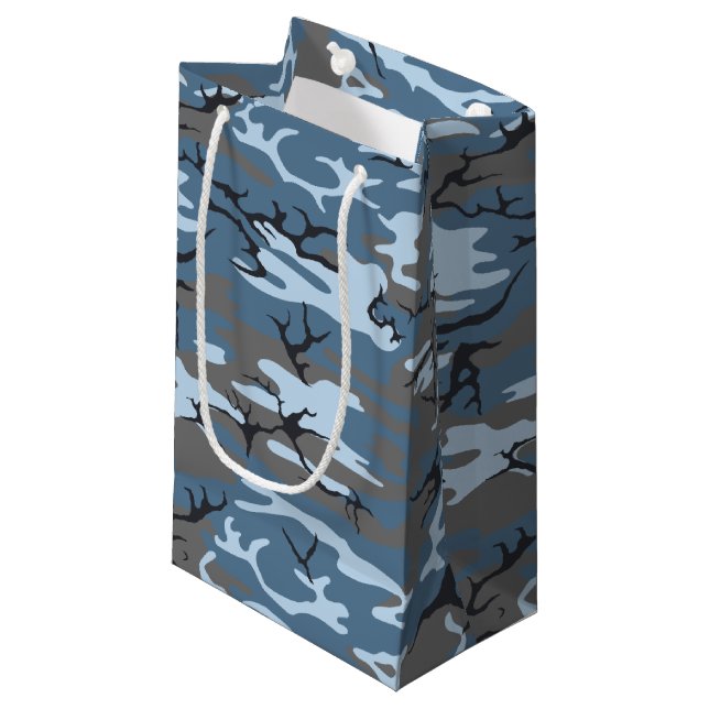 Bolsa De Regalo Pequeña Camo azul (Angulo Anverso)
