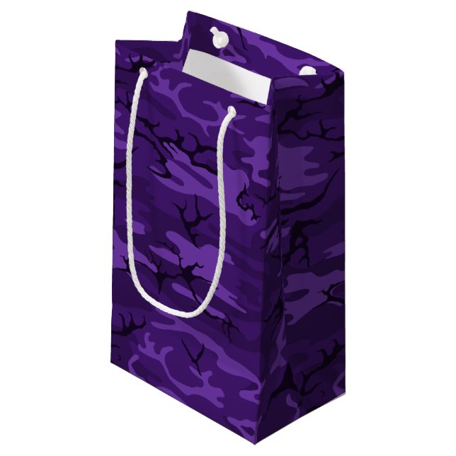 Bolsa De Regalo Pequeña Camo morado oscuro (Angulo Anverso)