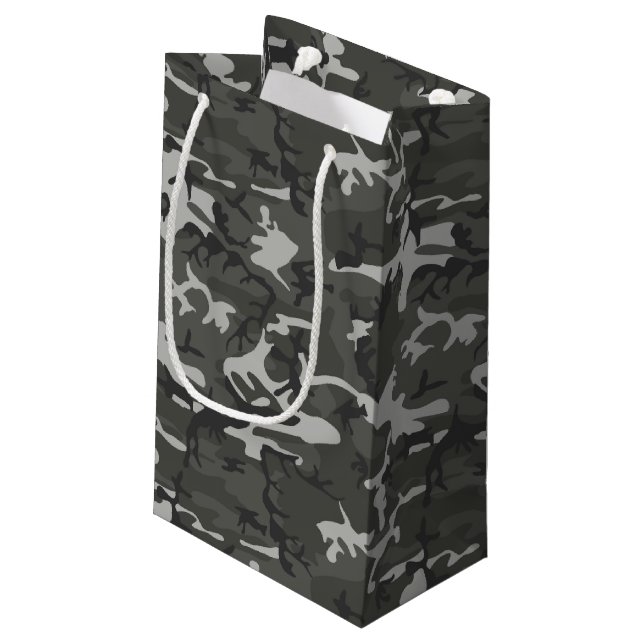 Bolsa De Regalo Pequeña Camping y caza de patrones de camo urbano (Angulo reverso)