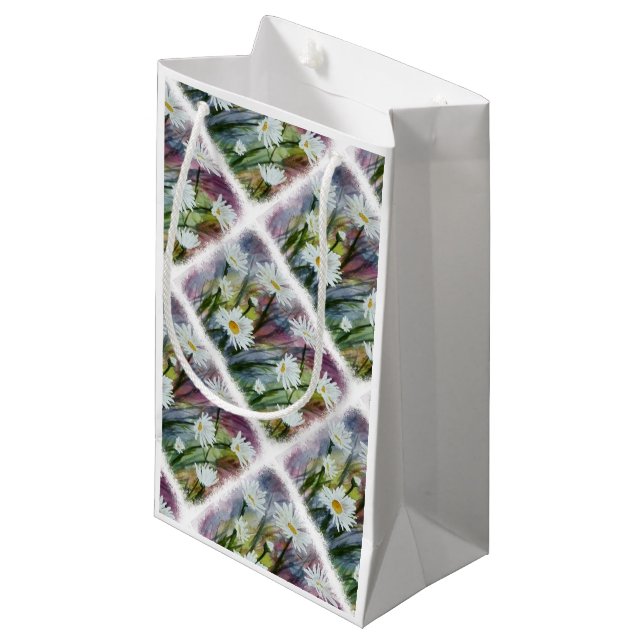 BOLSA DE REGALO PEQUEÑA CAMPO DE FLORES DE BLANCO (Angulo Anverso)