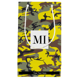 Bolsa De Regalo Pequeña Camuflaje amarillo y marrón, ejército