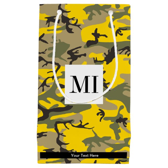 Bolsa De Regalo Pequeña Camuflaje amarillo y verde, ejército, ejército (Anverso)