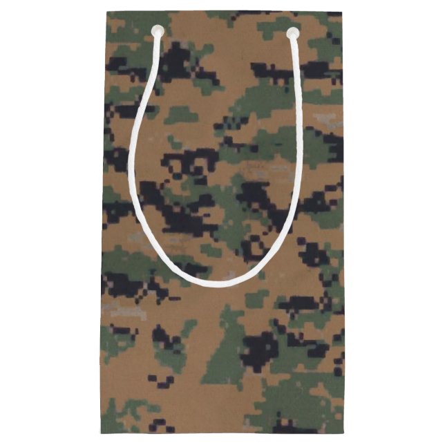 Bolsa De Regalo Pequeña Camuflaje de Woodland (digital) (Anverso)