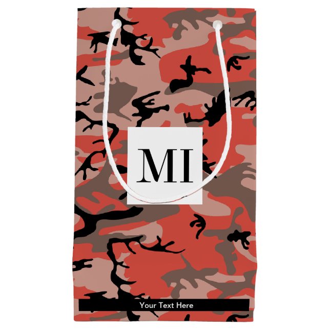 Bolsa De Regalo Pequeña Camuflaje rojo y marrón, militar, ejército (Anverso)