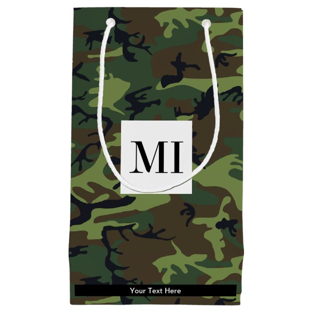 Bolsa De Regalo Pequeña Camuflaje verde, ejército, ejército (Anverso)