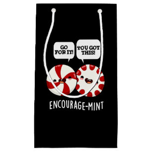 Bolsa De Regalo Pequeña Candy Pun Dark BG divertido de animar a la menta