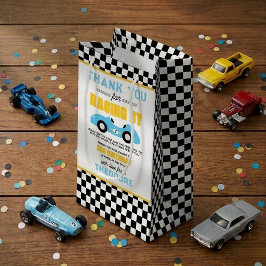 Bolsa De Regalo Pequeña Carrera de coches rápidos y tres cumpleaños 3