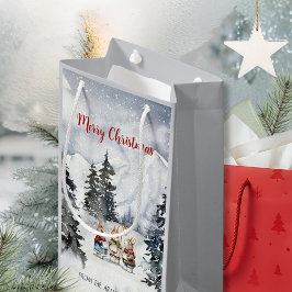 Bolsa De Regalo Pequeña Casa de conejos cantores en acuarela estilo Cottag