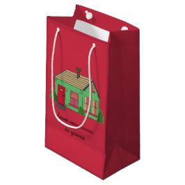Bolsa De Regalo Pequeña Casa de Navidad Acogedora