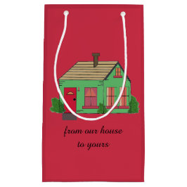 Bolsa De Regalo Pequeña Casa de Navidad Acogedora