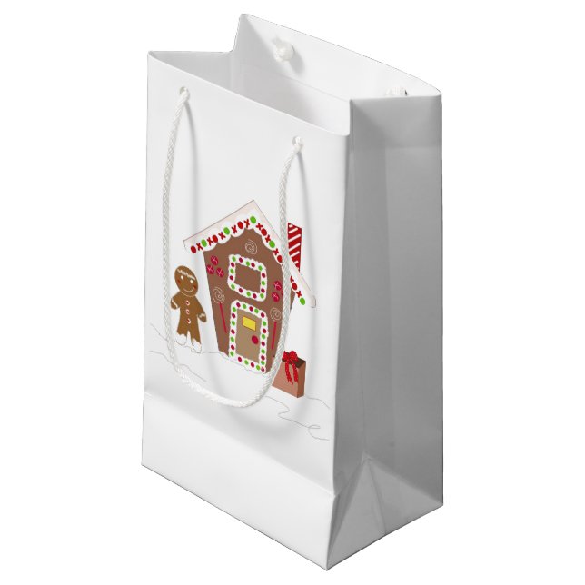 Bolsa De Regalo Pequeña Casa de pan de jengibre (Angulo Anverso)
