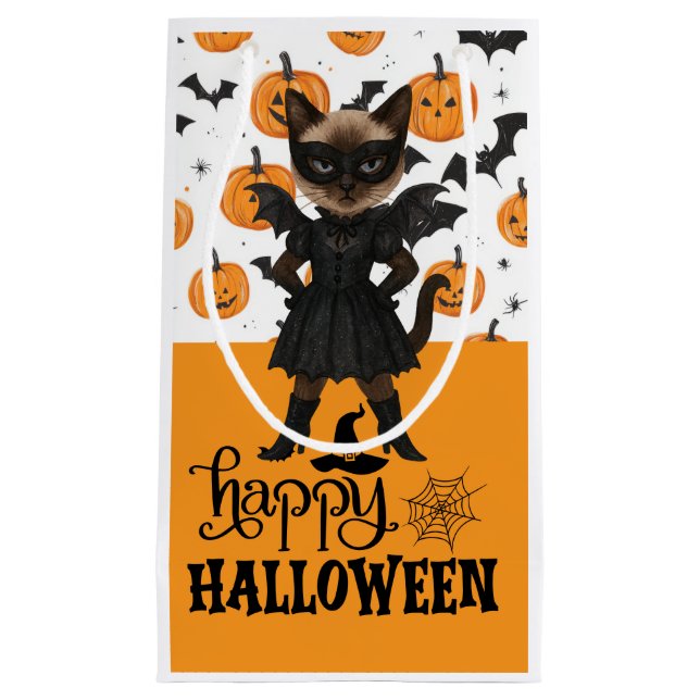 Bolsa De Regalo Pequeña Cat Halloween (Anverso)