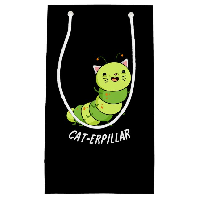 Bolsa De Regalo Pequeña Caterpillar Funny Bug Pun Dark BG (Anverso)