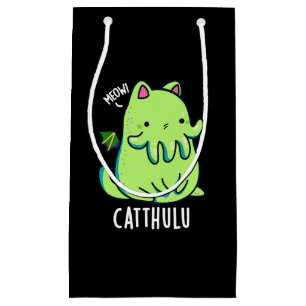 Bolsa De Regalo Pequeña Catthulu Funny Cthulhu Cat Pun Dark BG