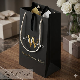 Bolsa De Regalo Pequeña Celebrar con un personalizado feliz cumpleaños