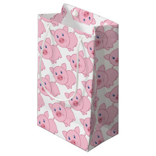 Bolsa De Regalo Pequeña Cerdos rosados