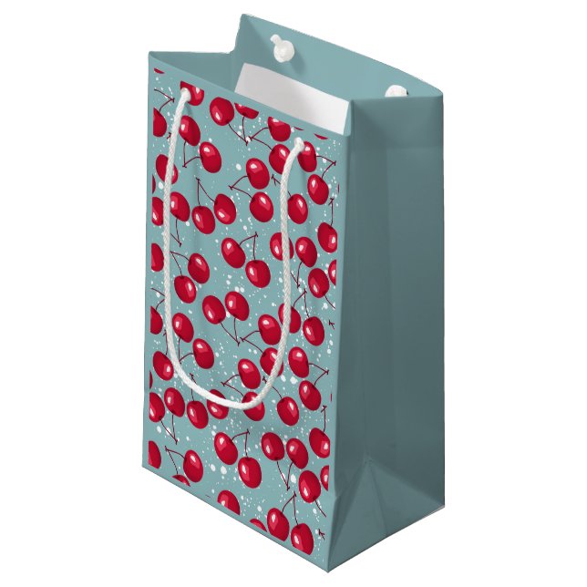 Bolsa De Regalo Pequeña Cereza de invierno.  (Angulo Anverso)