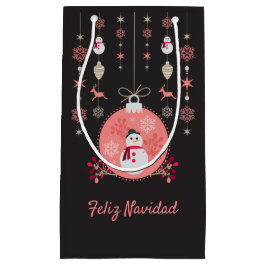 Bolsa De Regalo Pequeña Chalkboard Snowman Navidad