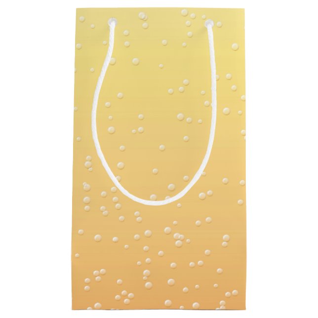 Bolsa De Regalo Pequeña Champagne con burbujas pequeñas (Anverso)