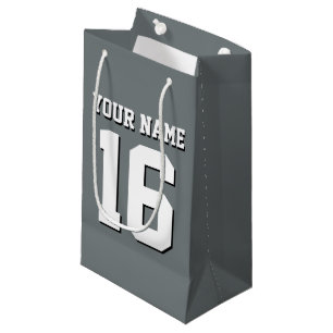 Bolsa De Regalo Pequeña Charcarbón Grey Sports Jersey